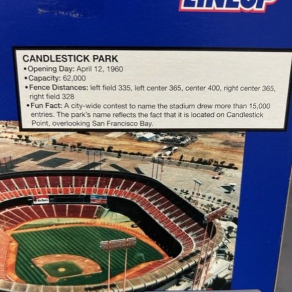 1995 Starting Lineup Stadium Stars Willie Mays Candlestick Park W/ White Mailer - Picture 3 of 9